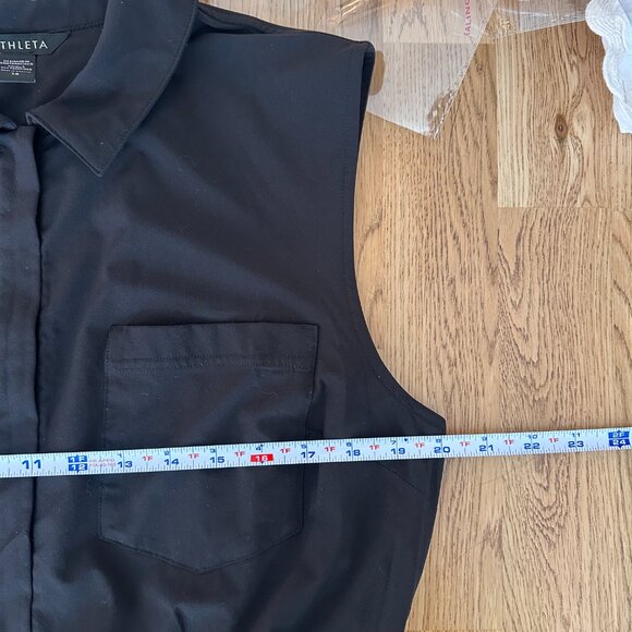 Athleta Black Brooklyn Utility Wide Leg Jumpsuit Sz 14 READ DESCRIPTION - Picture 15 of 16